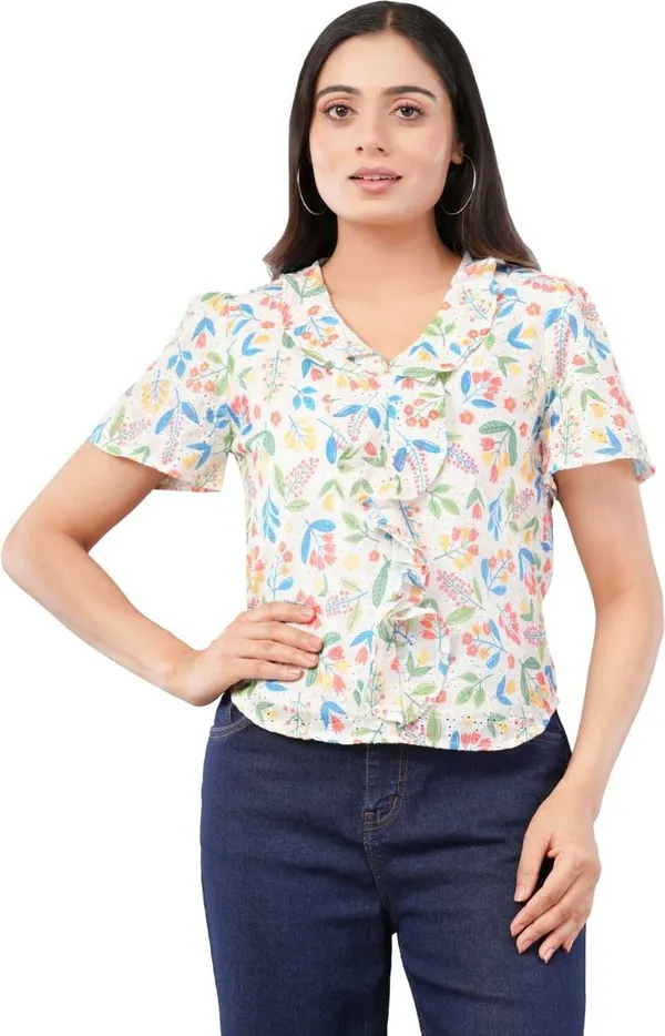 Pink_Premium_Cotton_Blend_Printed_Crop_Top_For_Women