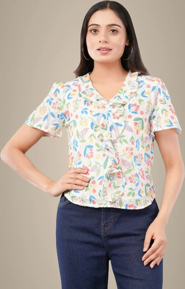 Pink_Premium_Cotton_Blend_Printed_Crop_Top_For_Women
