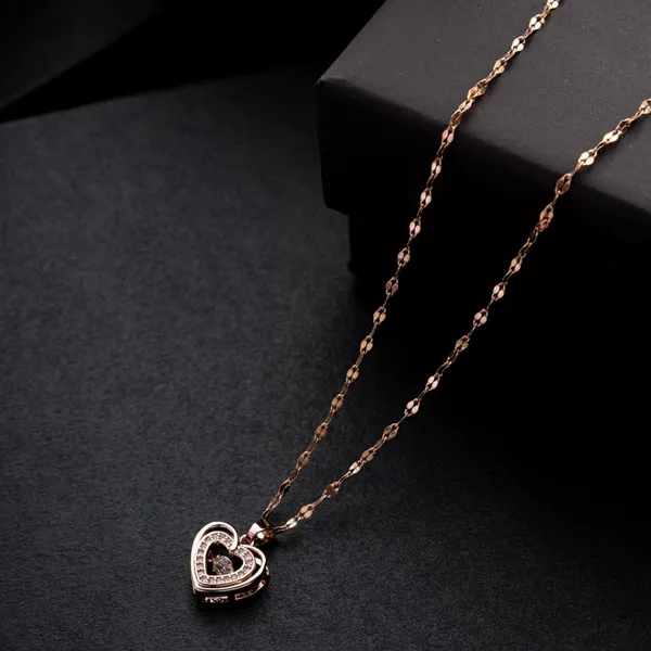 Rose_Gold_Plated_Heart_Pendant_Necklace_for_Women_&_Girls_|_Crystal_Heart_Charm_Chain_Necklace_|_Gift_Jewellery_for_Birthday_Anniversary_Valentine_