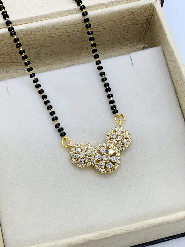 Stylish_Mangalsutra_for_Women_|_Gold_Plated_with_American_Diamond_|_Short_18_Inch_Black_Beads_Chain