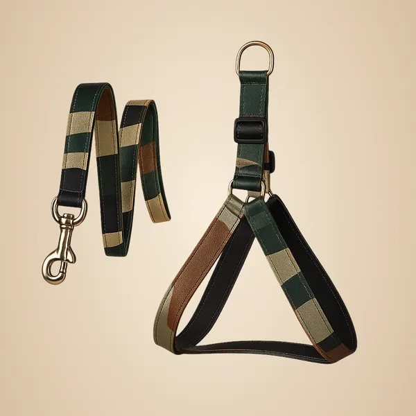 Army_Print_Dog_Harness_and_Leash_Combo_|_Adjustable_&_Durable_Nylon_Strap_|_Comfortable_Fit_for_All_Breeds