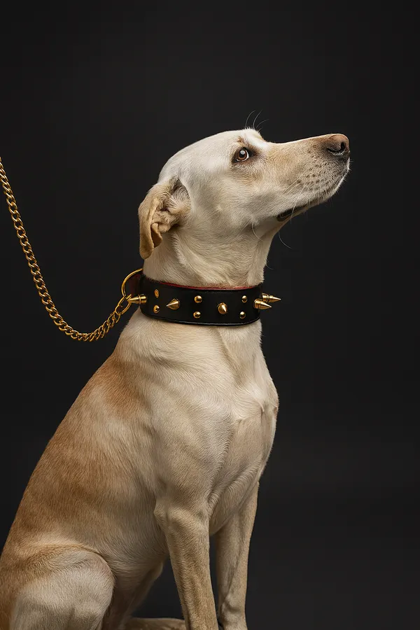 Adjustable_Brass_Spike_Leather_Collar_|_Perfect_for_Medium_Dogs_|_Neck_Size(37–47_cm)