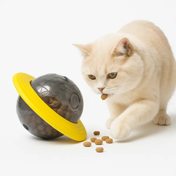 Yellow_Plastic_Fiber_Planet_Feed_Toy_For_Special_For_Cats