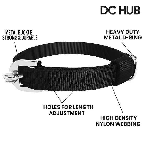 Black_Polyester_And_Metal_Collar_And_Chain_For_Small_Puppy