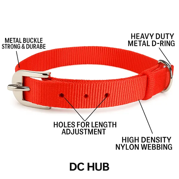 Red_Polyester_And_Metal_Collar_And_Chain_For_Small_Puppy