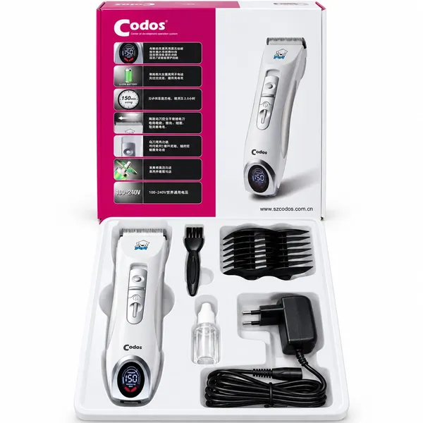 Codos_CP-9600_Professional_LCD_Screen_Pet_Dog/Cat_Clipper_Electrical_Grooming_Hair_Trimmer_Rechargeable_Haircut_Machine_(CP-9600)