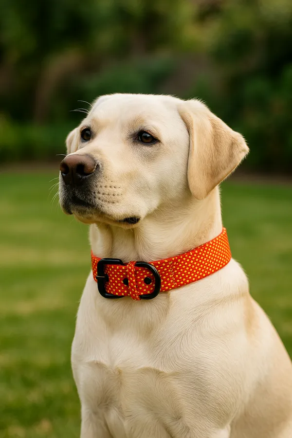 Orange_Nylon_Doted_Dog_Collar_For_Large_Dog_Like_,_Pit-bull,_Rottweiler,_German_Etc.