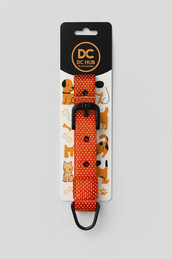 Orange_Nylon_Doted_Dog_Collar_For_Large_Dog_Like_,_Pit-bull,_Rottweiler,_German_Etc.