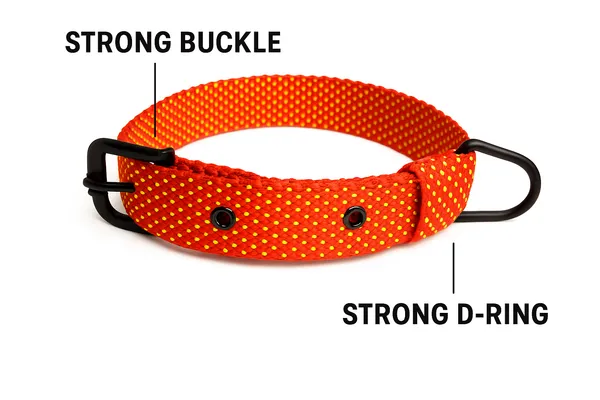 Orange_Nylon_Doted_Dog_Collar_For_Large_Dog_Like_,_Pit-bull,_Rottweiler,_German_Etc.