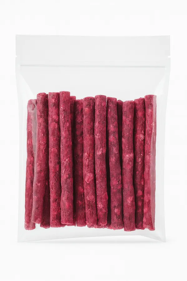 Yellow_And_Red_Raw_Hide_Munch_Treat_For_For_Dog