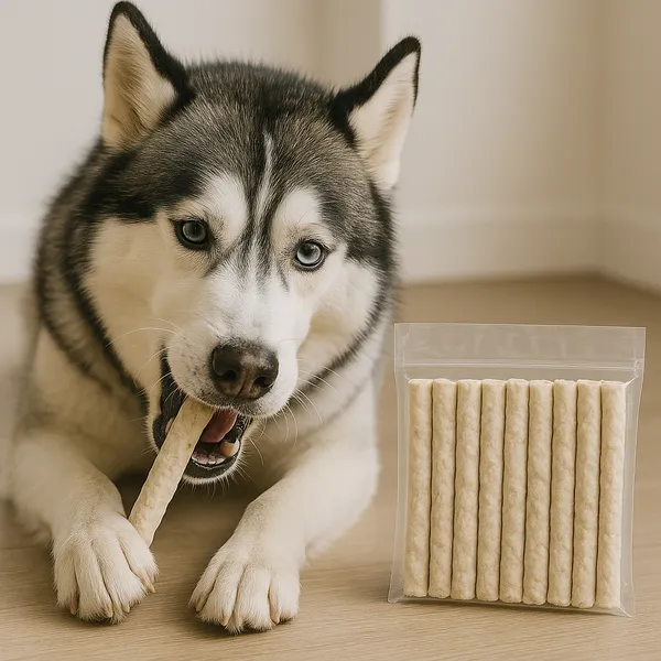 White_Raw_Hide_Munch_Treat_For_For_Dog