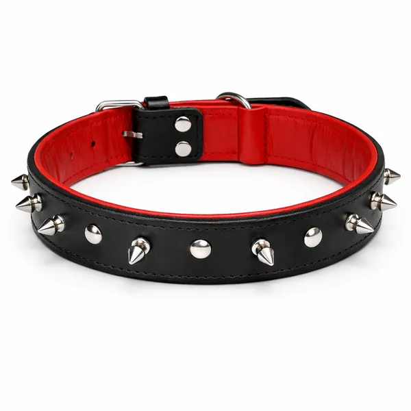 Premium_1_Inch_Genuine_Leather_Spike_Dog_Collar_–_Strong_&_Stylish