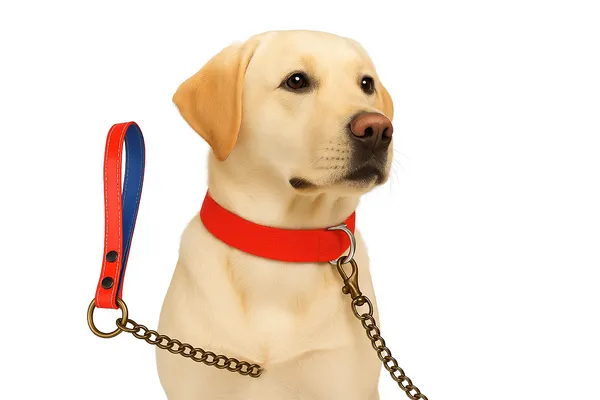 Red_Metal_Half_Lead_Chain_For_Dog_Medium