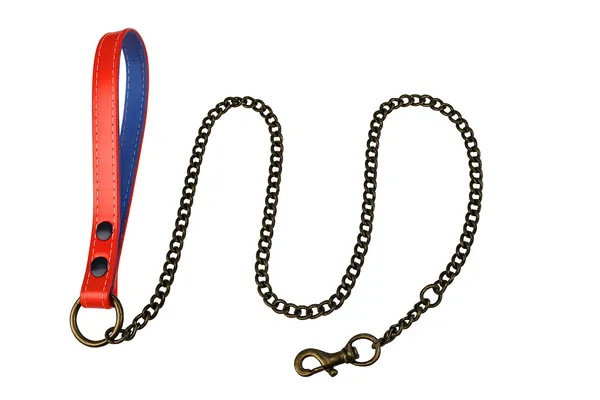 Red_Metal_Half_Lead_Chain_For_Dog_Medium