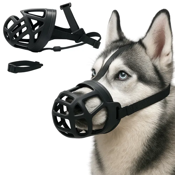 Black_Soft_Rubber_Dog_Cones_&_Muzzles_For_Large_Dog_Like_,_Pitbul,_Rottweller,_German_Etc