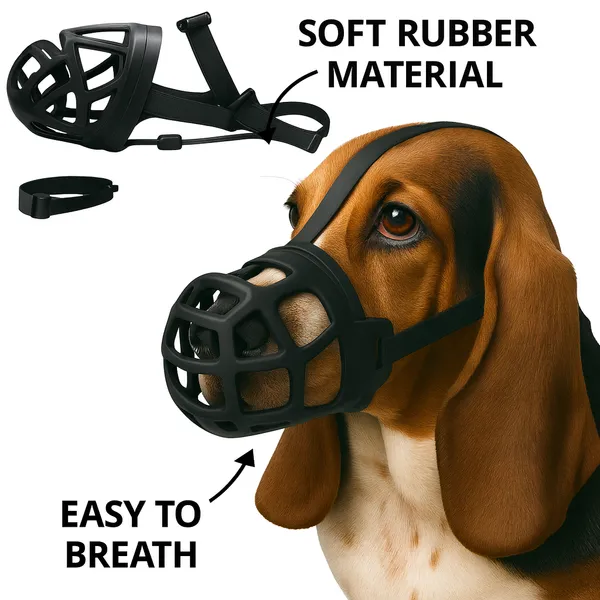 Black_Soft_Rubber_Dog_Cones_&_Muzzles_For_Small_Puppy