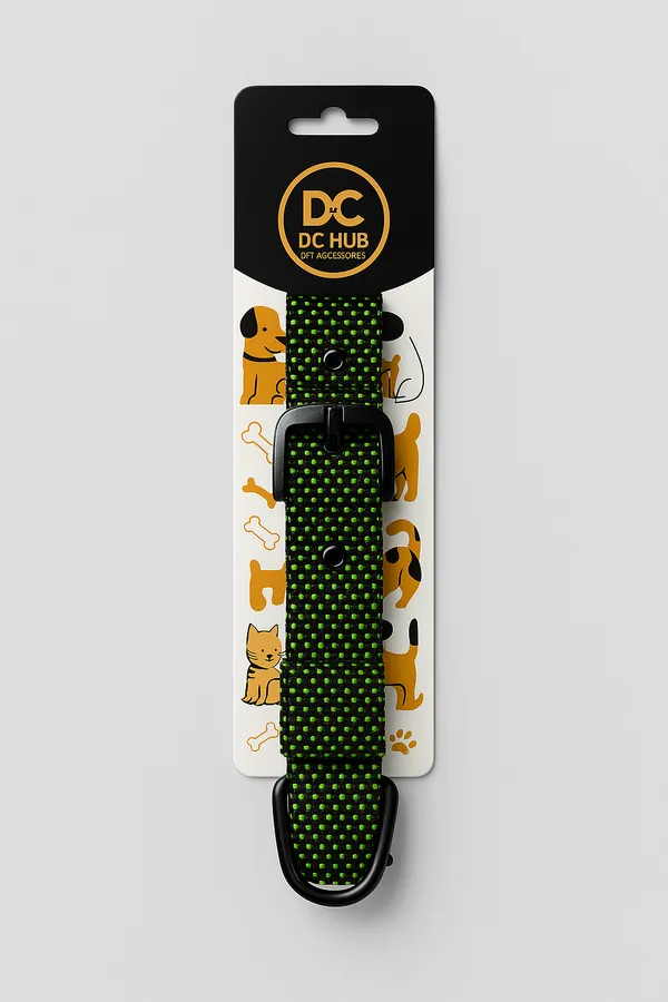 Green_Nylon_Dotted_Dog_Collar_For_Large_Dog_Like_,_Pitbull,_Rottweiler,_German_Etc