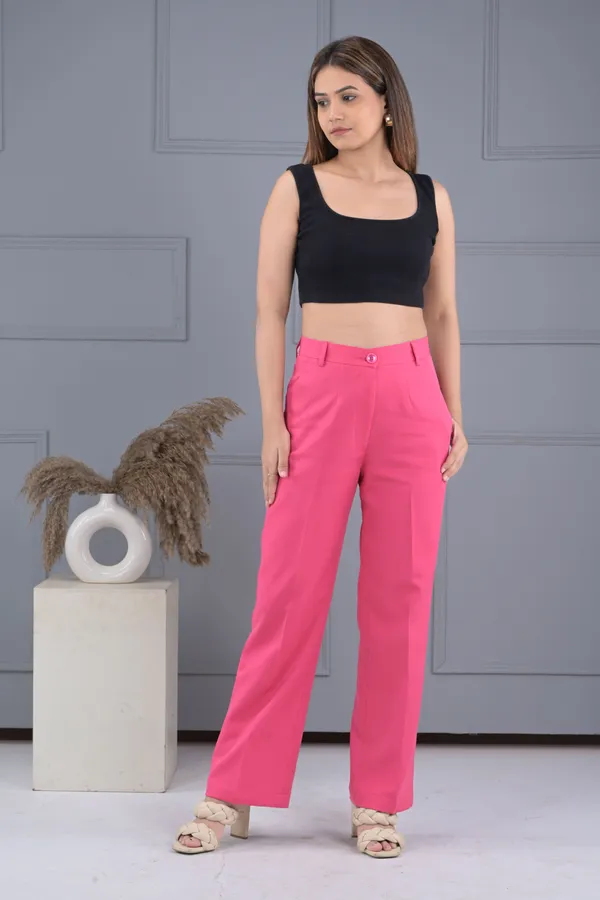 Hot_Pink_All_Day_Wear_Pants_For_Women