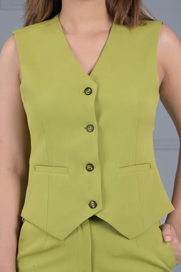 Olive_Glow_Chic_Vest_Set_For_Women