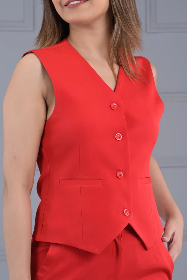 Red_Crimson_Charm_Vest_Set_For_Women