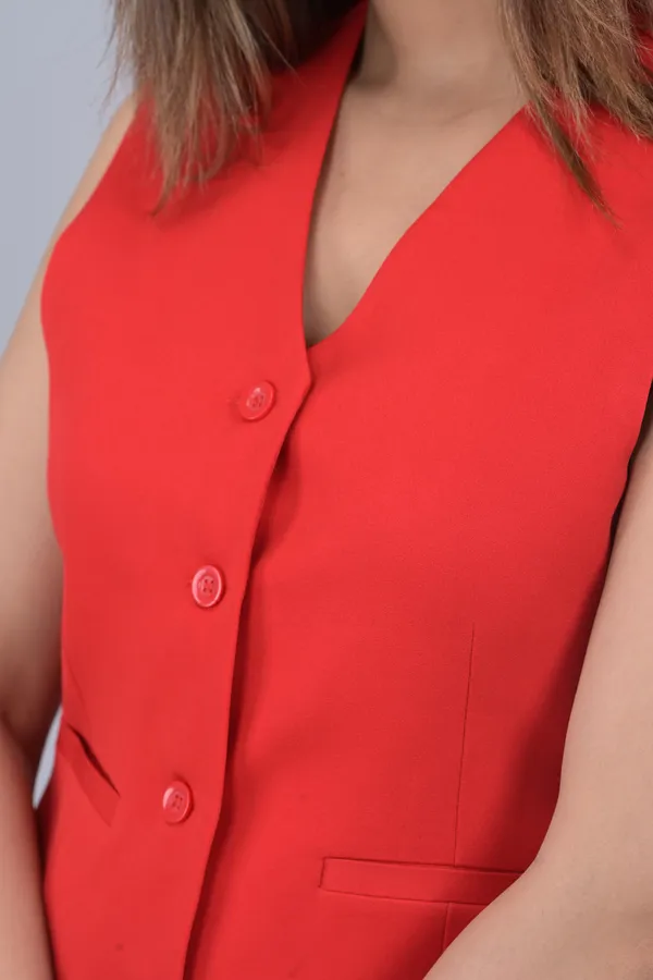 Red_Crimson_Charm_Vest_Set_For_Women