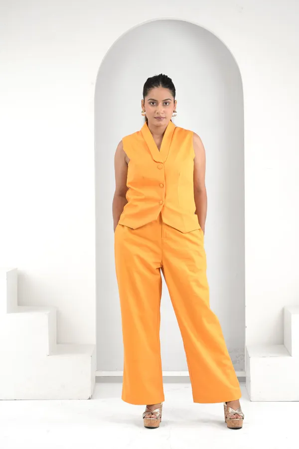 Mango_Yellow_Majesty_Twill_Co-Ord_Set_For_Women