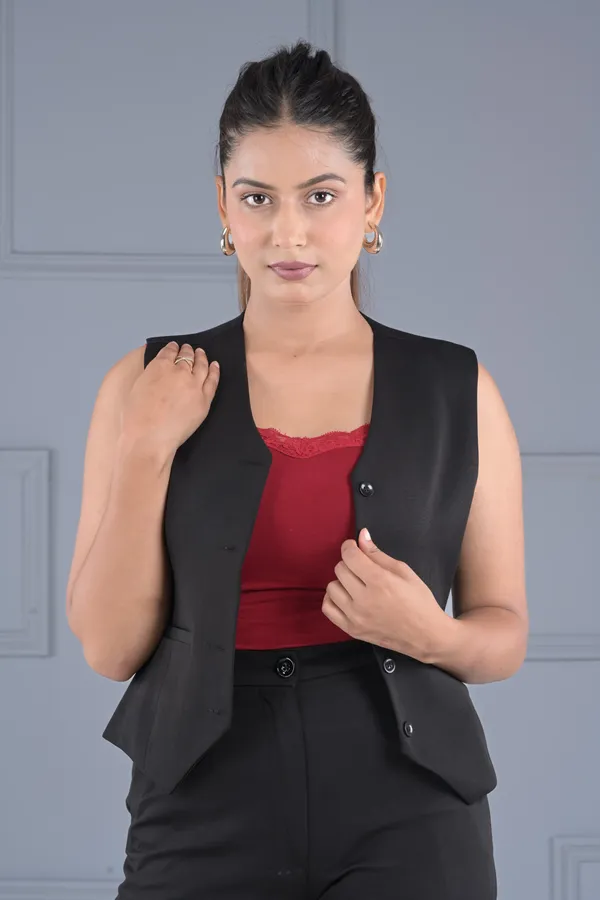 Black_Charcoal_Shadowed_Chic_Vest_Set_-_Black_For_Women