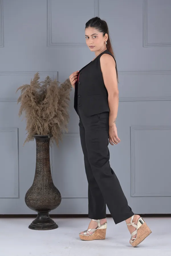 Black_Charcoal_Shadowed_Chic_Vest_Set_-_Black_For_Women