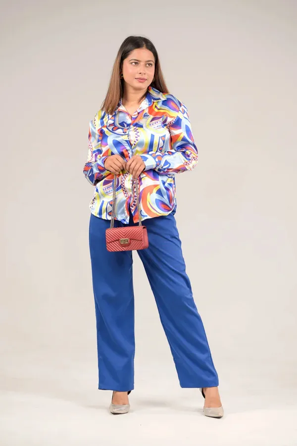 Multicolour_Desk_To_Dine_Shirts_For_Women