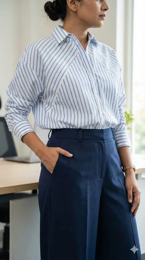 White_&_Light_Blue_Stripped_Shirt