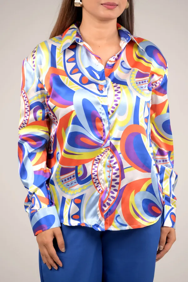Multicolour_Desk_To_Dine_Shirts_For_Women