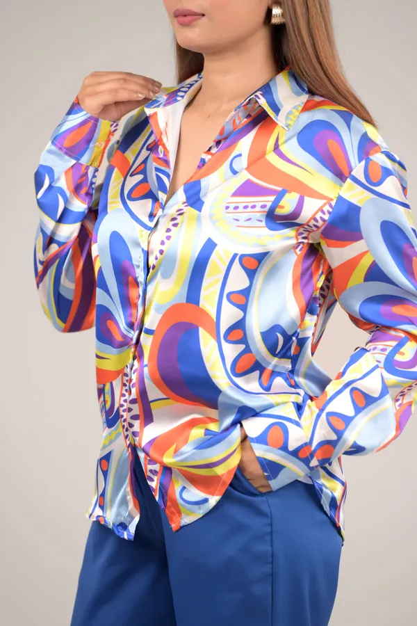 Multicolour_Desk_To_Dine_Shirts_For_Women