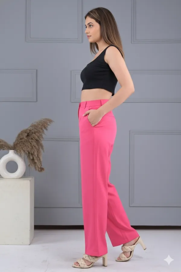 Hot_Pink_All_Day_Wear_Pants_For_Women