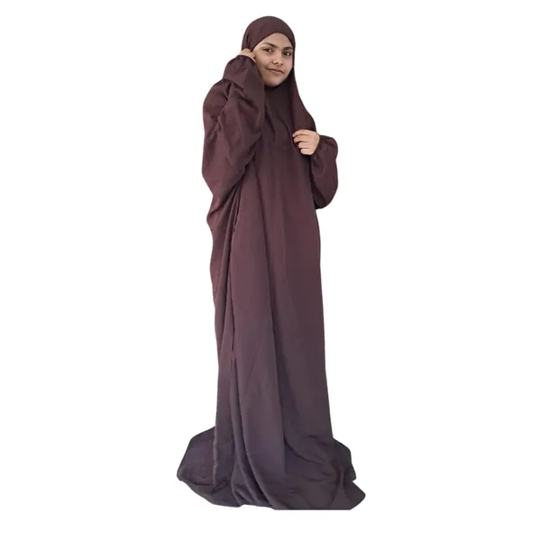 Brown_Crepe_Premium_Quality_Islamic_Prayer_Dress_For_Women