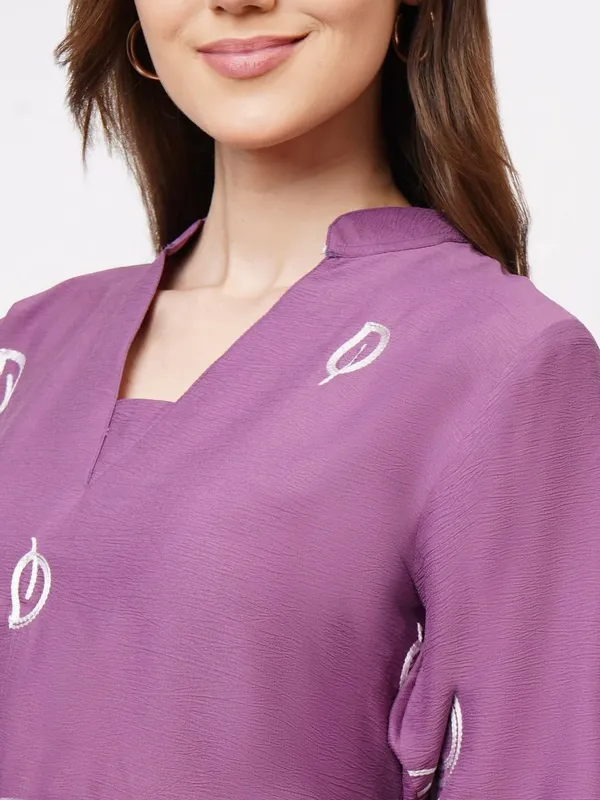 Purple_Crepe_Premium_Quality_Kurti_For_Women
