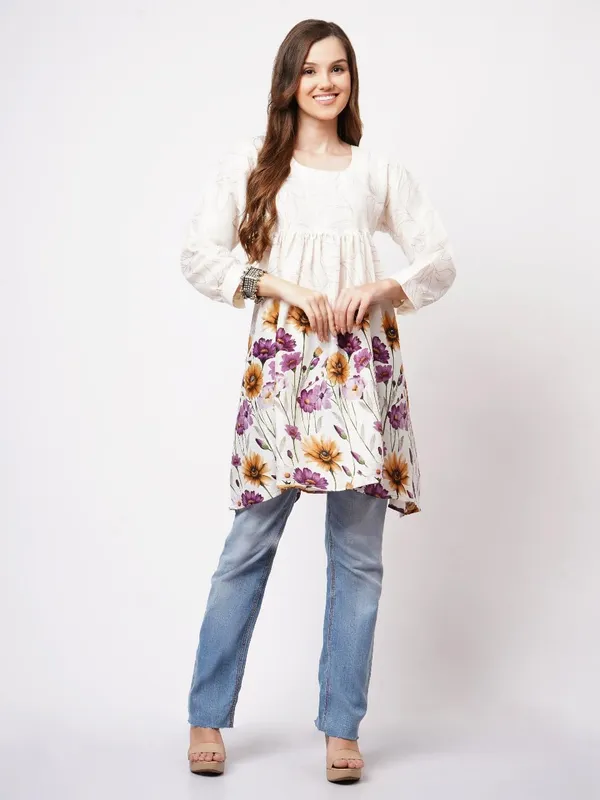 White_Crepe_Premium_Quality_Kurti_For_Women