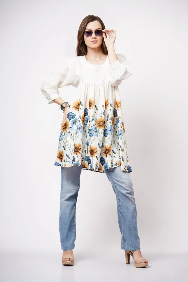 White_Crepe_Premium_Quality_Kurti_For_Women