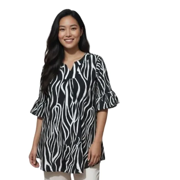 Black_&_White_Crepe_Premium_Quality_Kurti_For_Women