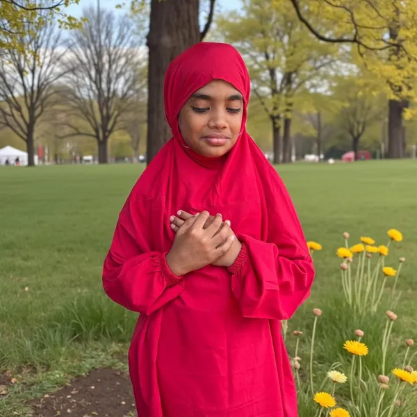 Red_crepe_Premium_Quality_Hijab_For_Women_kids_prayer_dress