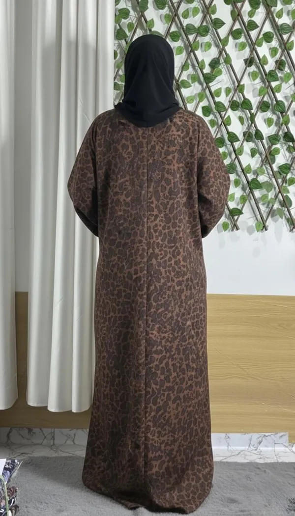 BROWN_ANIMAL_PRINT_ABAYA_FOR_WOMEN