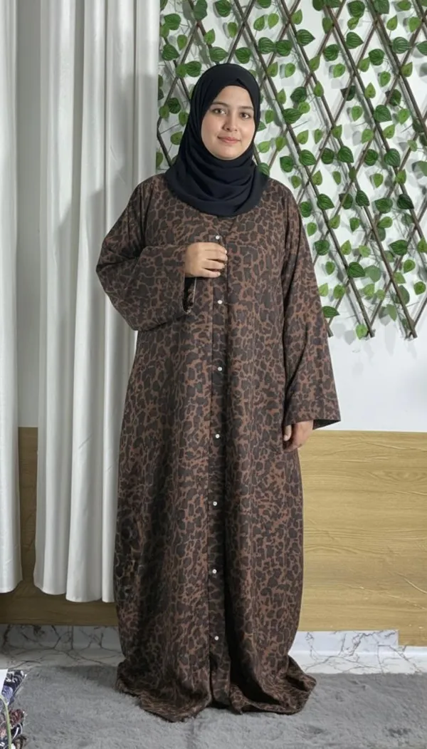 BROWN_ANIMAL_PRINT_ABAYA_FOR_WOMEN