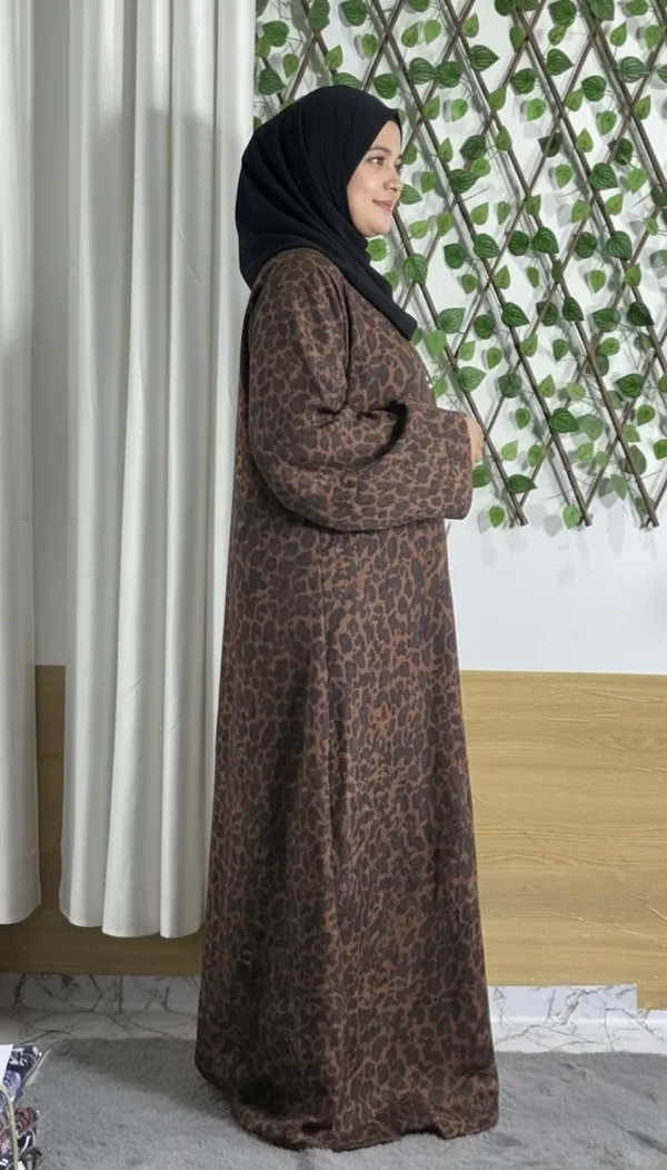 BROWN_ANIMAL_PRINT_ABAYA_FOR_WOMEN