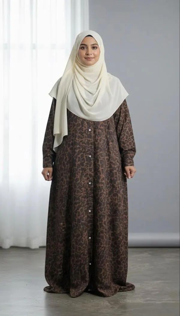 BROWN_ANIMAL_PRINT_ABAYA_FOR_WOMEN