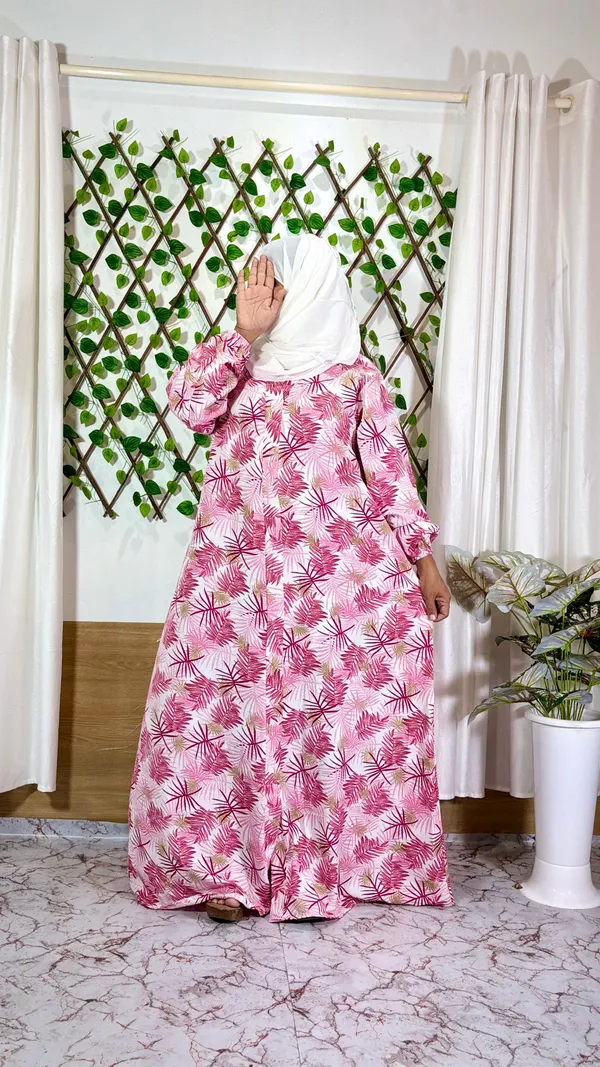 PINK_LEAF_ABAYA_FOR_WOMEN