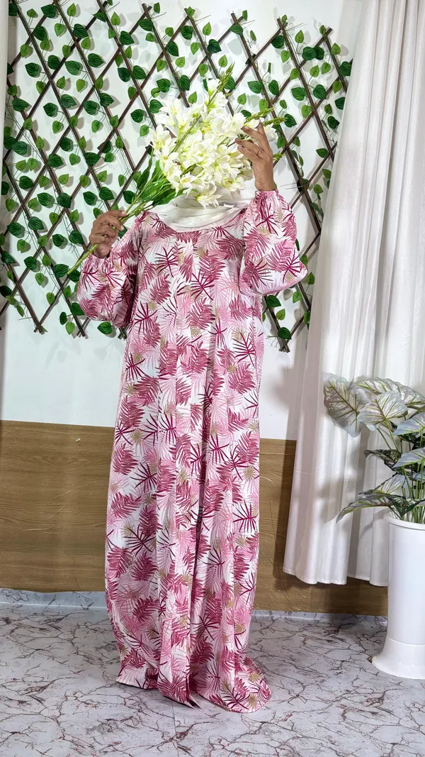 PINK_LEAF_ABAYA_FOR_WOMEN