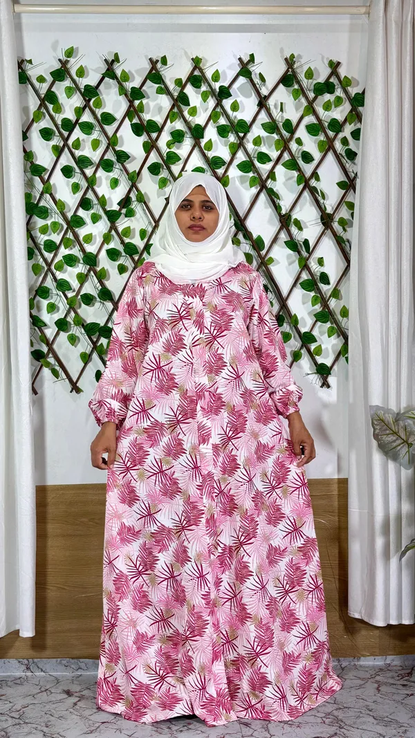 PINK_LEAF_ABAYA_FOR_WOMEN
