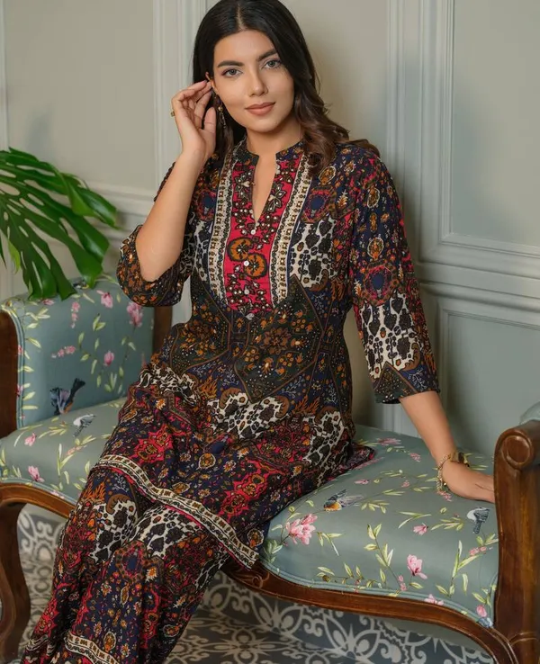 Multicolor_Silk_Bland_Co-Ord_Set_For_Women