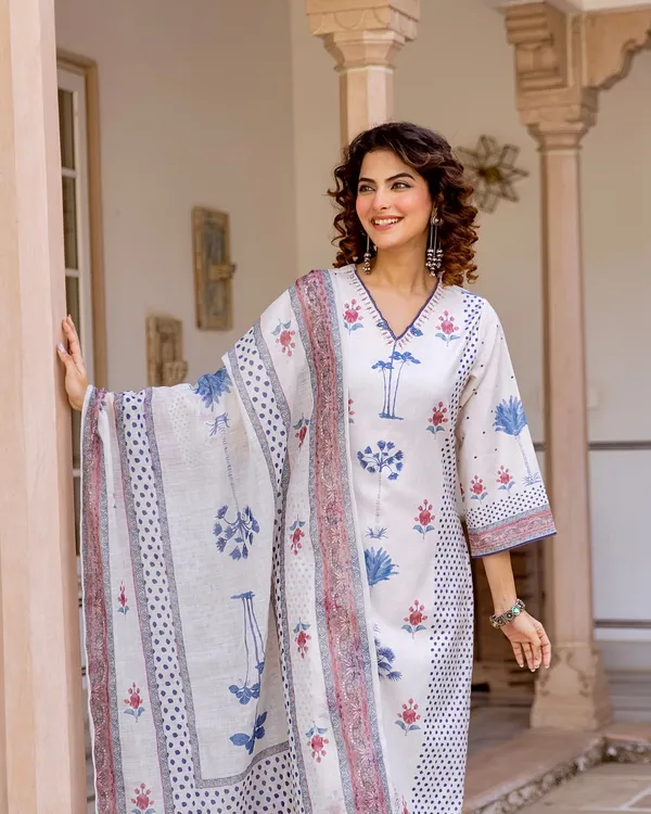 Ivory_Soft_Bloom_Linen_Kurta_Palazzo_Dupatta_Set_for_Women