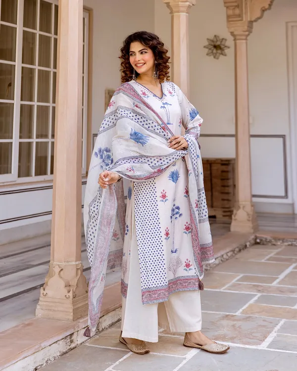 Ivory_Soft_Bloom_Linen_Kurta_Palazzo_Dupatta_Set_for_Women