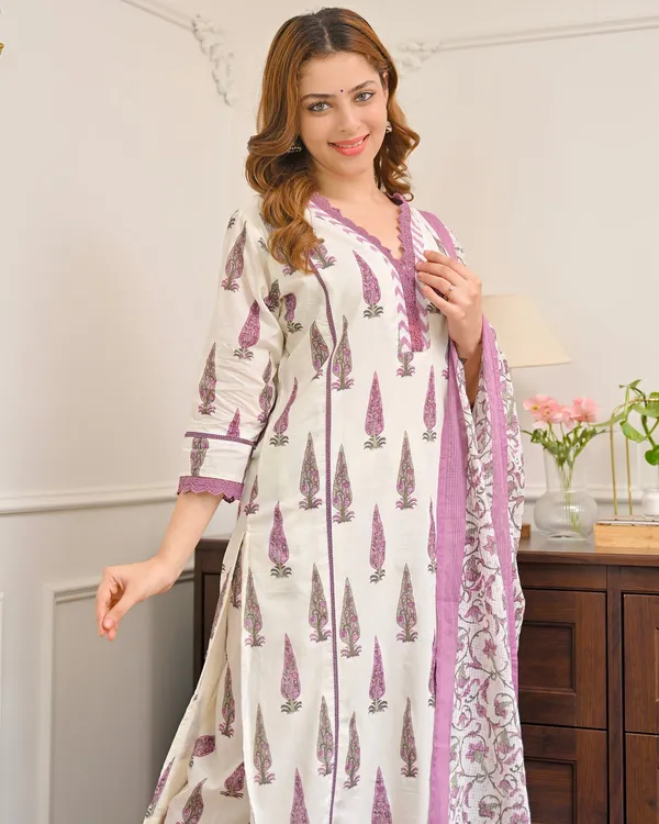 Orchid_Bloom_Leaf_Premium_Cotton_Kurta_Pant_Dupatta_Set_for_Women